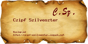 Czipf Szilveszter névjegykártya