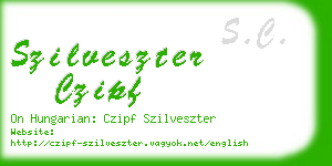 szilveszter czipf business card